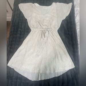 Sienna Sky White Dress with Black Speckles